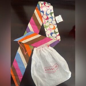 Coach NWT Multicolor Bonnie Stripe Pony Scarf